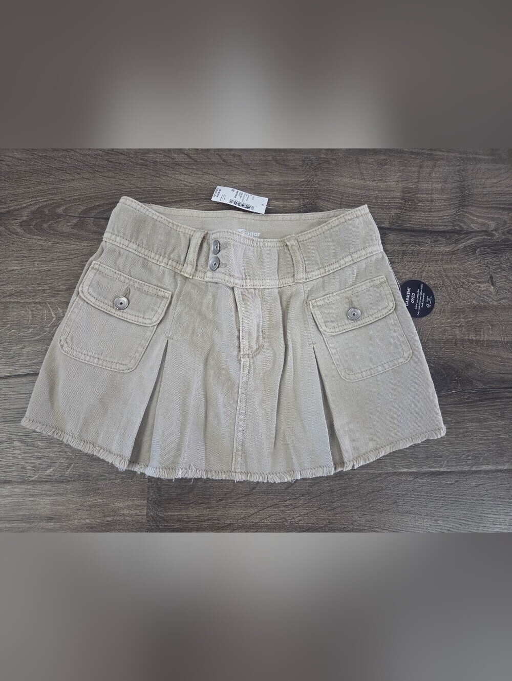 Girls pleated denim cargo skort size 10 NWT